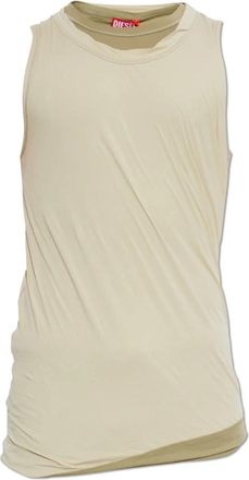 Diesel T-Dred-Plain Top - Heren - Tops zonder mouwen - Groen - S - Katoen - Tops