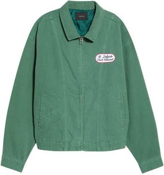 PacSun Delgado Seams Cotton Jacket in Green at Nordstrom, Size X-Large