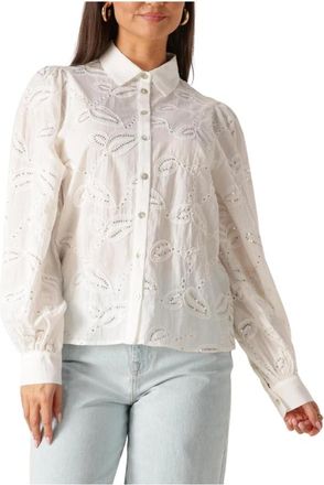 Nukus Nukus, Dames, Blouses & Shirts, Wit, Maat: XL Katoen