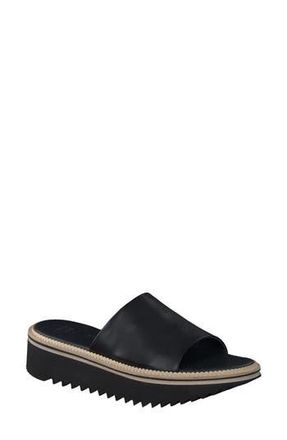 Paul Green May Slide Sandal in Black Leather at Nordstrom Rack, Size 10Us / 7.5Uk