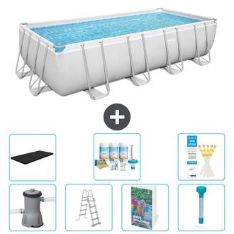 Bestway Piscina Bestway Power Steel Rectangular - 488x244x122 Cm - 8-piezas S574