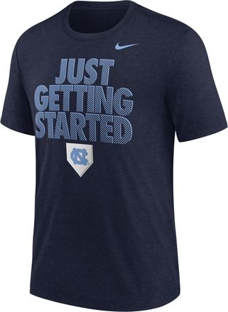 Nike Mens College (North Carolina Tar Heels) Short-Sleeve Baseball T-Shirt in Blue | M21372P966UNCL-NVY