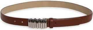 Steve Madden Ridged Plaque Belt in Chocolate at Nordstrom Rack, Size X-Large
