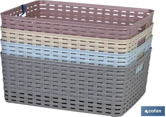 cofan Cesta Multiusos 12l 36x28x13.5cm Gris Caja 6 Unid. - Cofan
