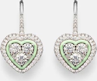 Kamyen Jewellery Orecchini in oro bianco 18kt con smalto e diamanti