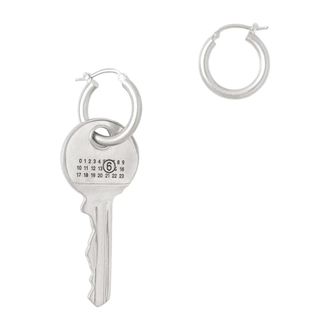 Maison Margiela Accessoires, Dames, Grijs, ONE Size, Sleutel Oorbellen