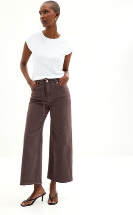 Yoga Jeans by Second Womens Lily Short cropped coloured jean Fit: Wide leg, mid rise