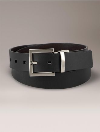 Calvin Klein Mens Reversible Harness Buckle Belt - Brown - XL