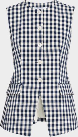 Veronica Beard Haina Cotton Gingham Shorts