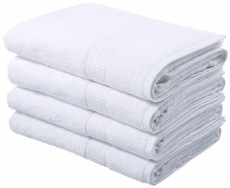 My Home Duschtücher »Juna, als Set und Serie erhältlich, 4 Duschtücher, 70x140cm« Handtuch Set, 100% Baumwolle, mit Bordüre, Uni-Farben, weich