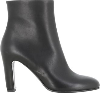 Del Carlo Enkellaars - Dames - Laarzen met Hak - Zwart - 37 1/2 EU - Leer - Schoenen