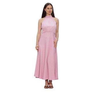 Beaumont Amsterdam Esta Dress - Dames - Maxi kleedjes - Roze - M - Polyester - Kleedjes