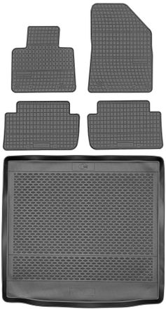 OEM Set Di Tappetini In Gomma Per Auto E Tappetino Per Bagagliaio Per Citroen C5 Ii Station Wagon Dal 2008 Al 2017
