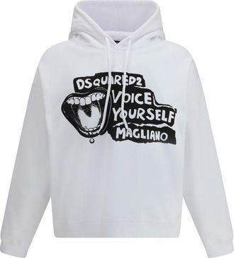 Dsquared2 White Cotton Mens Sweatshirt