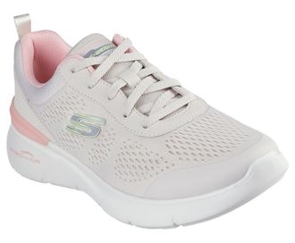 Skechers Sneaker SKECHERS SKECH-AIR DYNAMIGHT 2.0-NEW HEIGHTS, Damen, Gr. 35, beige (natur, rosa), Lederimitat, Textil, Schuhe Sneaker, Schn&uuml;rschuh, Fitnesssch