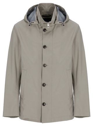 Montecore Grey Tech Fabric Hooded Jacket