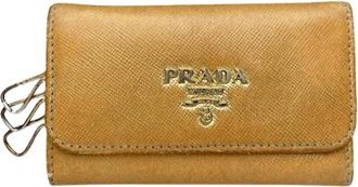 Prada Pre-owned Vintage Sleutelhanger - Heren - Vintage Accessoires - Geel - ONE Size - Leer - Vintage
