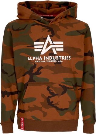 Alpha Industries Camo Verbrande Hoodie Lange Mouw Sweatshirt - Heren - Hoodies - Veelkleurig - S - Katoen - Hoodies & sweatvesten