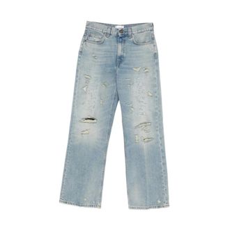 Haikure Straight Jeans - Dames - Regular Fit Jeans - Blauw - W26 - Nylon - Jeans