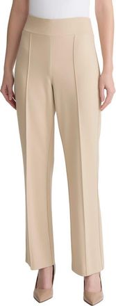 Jones New York Pintuck Pull-On Straight Leg Ankle Pants in Jones Khaki at Nordstrom, Size X-Large