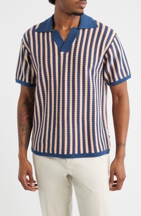 MAVRANS Strike a Match Stripe Polo in Blue at Nordstrom, Size Xx-Large