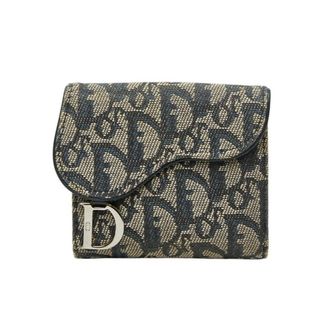Dior Navy Canvas Wallet (Bi-Fold) (Pre-Owned)