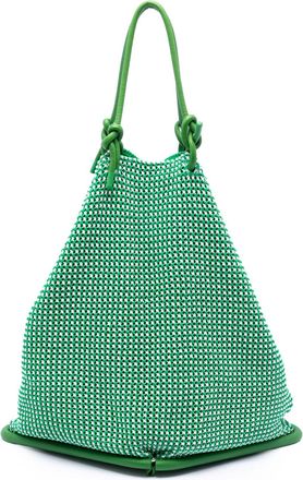 Bottega Veneta Womens Pre-owned Nylon Crochet Folding Shopper Tote - Lime Green Textile - One Size