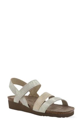 Naot Krista Sandal in Platinum Stripe/Gold at Nordstrom, Size 11Us