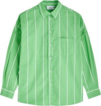 LMND Lemonade Lmnd Lemonade Chiara Striped Cotton-poplin Shirt - Green - M (UK12 / M)