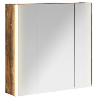vidaXL Armario Con Espejo De Ba&ntilde;o Roble Ahumado 63,5 X 15,5 X 60,5 Cm Vidaxl