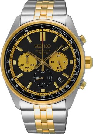 Seiko Mens Chronograph Black Dial Watch