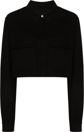 Rick Owens press-stud cropped shirt - women - Cotton - 40 - Black