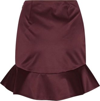 Rotate Minigonna con ruches - Rosso