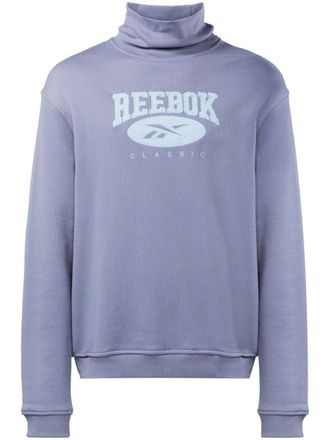 Reebok logo-appliqu&eacute; roll-neck sweatshirt - unisex - Cotton - M - Purple