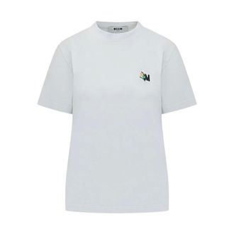 Msgm T-Shirts, female, White, Size: XS T-shirt