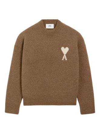 Ami Ami de Coeur crew-neck knitwear - Brown
