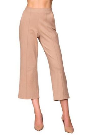 Melloday Knit Pintuck Ankle Pants in H Mocha at Nordstrom Rack, Size X-Large