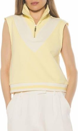 Alexia Admor Denise Collared Top in Yellow/Ivory at Nordstrom Rack, Size X-Small