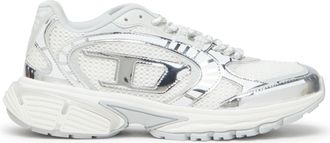 Diesel S-Pro-V-Dense-Metallic mesh sneakers with Oval D logo - Sneakers - Woman - White