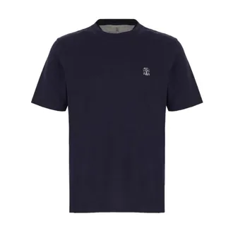 Brunello Cucinelli Hombre, Camisetas, Azul, Talla: XL