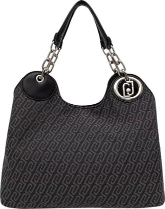 Liu Jo Bolso Tote Mediano Estampado Monograma - Bags - Mujer - Negro - ONE SIZE