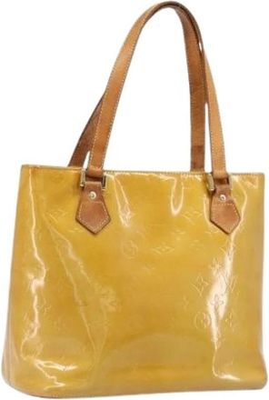 Louis Vuitton Pre-owned Vintage Patent Leather Tote Bag - Dames - Vintage Shopper - Geel - ONE Size - Leer - Vintage
