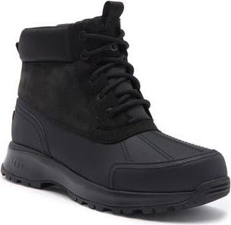 UGG Emmett Waterproof Snow Boot in Black Leather at Nordstrom Rack, Size 10