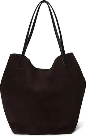 Madewell Oversized Soft Grain Shopper - Suede Shoulder Womens Handbags Dark Carob, Leather/Suede