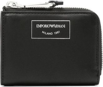 Emporio Armani Zwarte Damesportemonnee - Dames - Portefeuilles - Zwart - ONE Size - Leer - Accessoires
