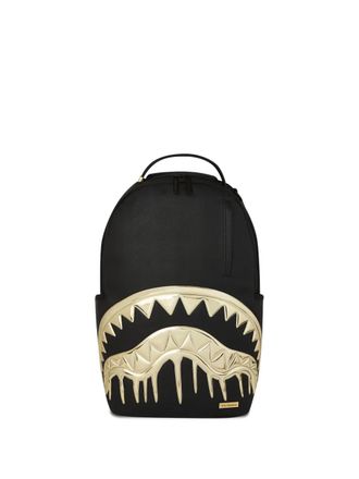 Sprayground Gold and Dangerous metallic-teeth backpack - Nero