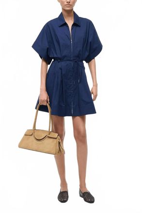 Staud Cori Mini Dress In Navy