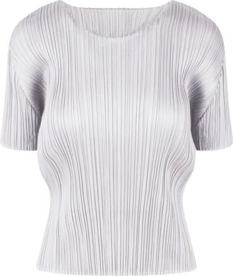 Pleats Please Issey Miyake Top plissettato - Grigio
