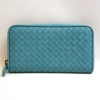 Bottega Veneta Pre-owned Wallets, female, Blue, Size: ONE SIZE Pre-owned Leather Wallet