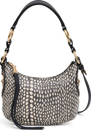 Aim&eacute;e Mini Roma Crossbody Bag in Black/White Lizard at Nordstrom